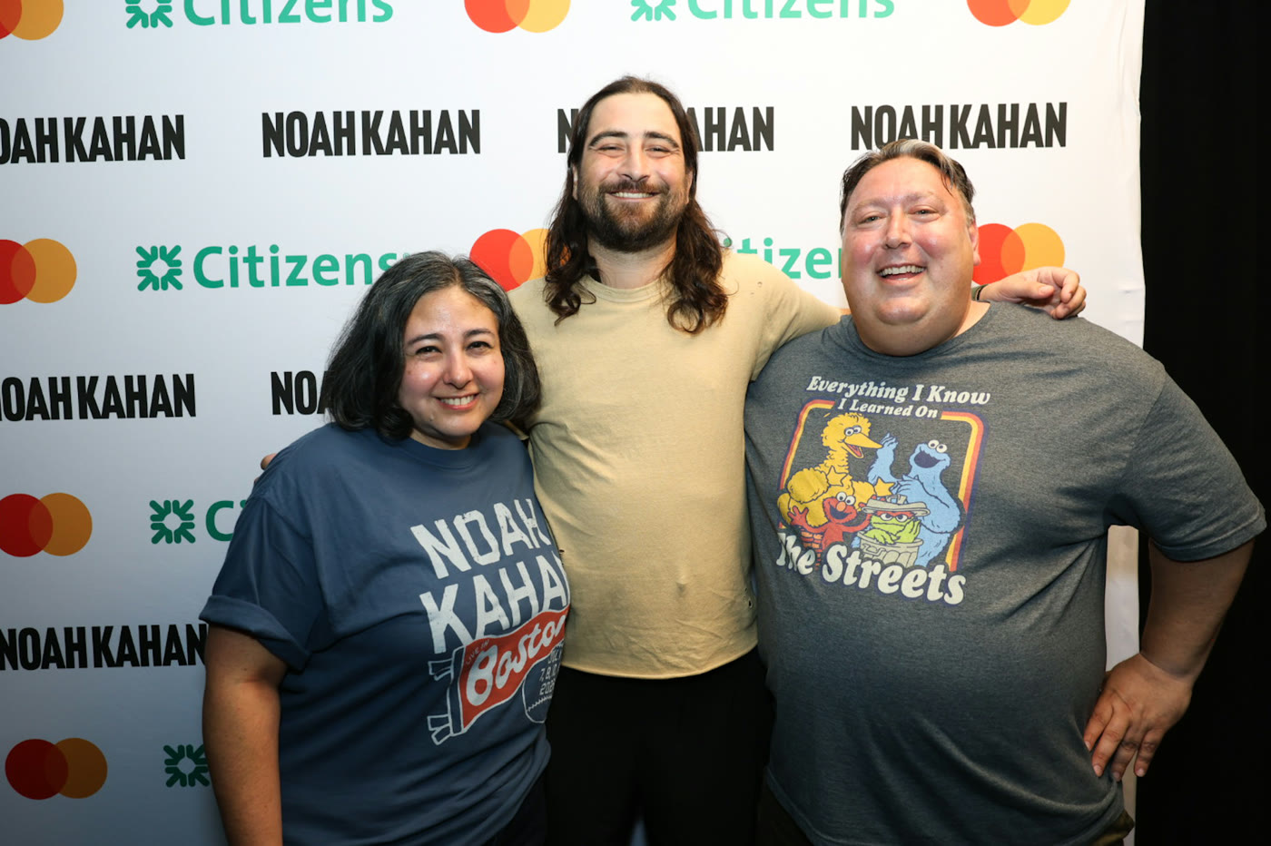 The winners with Noah Kahan at Fenway Park
